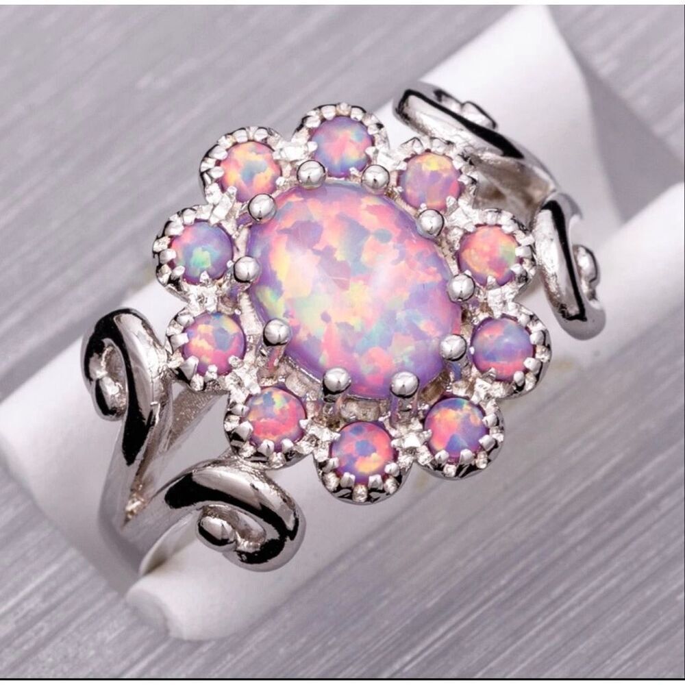 Purple Fire Opal Ring